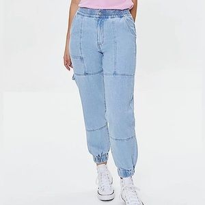 Forever 21 Women’s Denim Utility Joggers Size XS